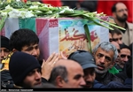 پیکر مطهر دو شهید گمنام در آبادان تشییع و خاکسپاری شد