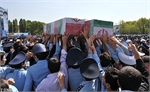 پیکر دو شهید گمنام در مرکز آموزش‌های هوایی شهید خضرایی به خاک سپرده شد