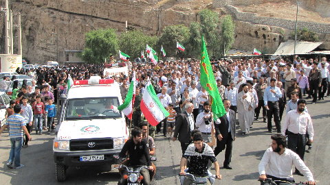 تشییع شهدای گمنام در دانشگاه سمنان