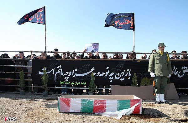 تشییع پیکر پاک شهدای گمنام دفاع مقدس در گلبهار مشهد