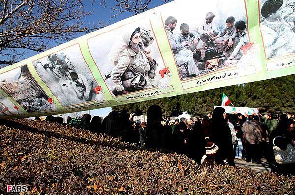 تشییع پیکر پاک شهدای گمنام دفاع مقدس در گلبهار مشهد