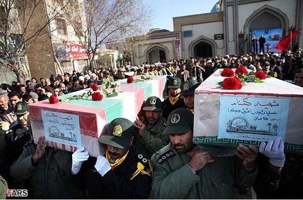 تشییع پیکر پاک شهدای گمنام دفاع مقدس در گلبهار مشهد