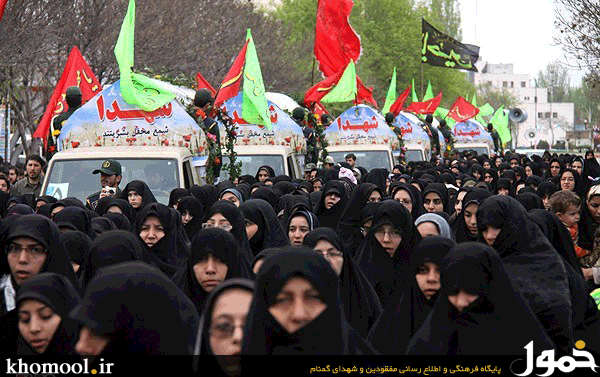 تشییع 11شهید گمنام در اردبیل