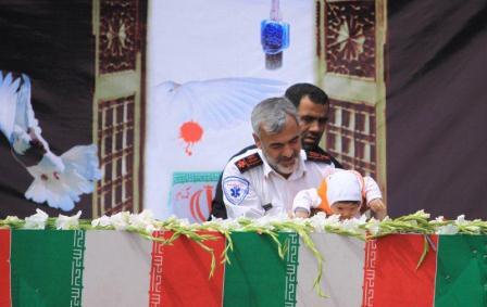 تشییع و خاکسپاری شهیدگمنام در دانشگاه علوم پزشکی کرمان