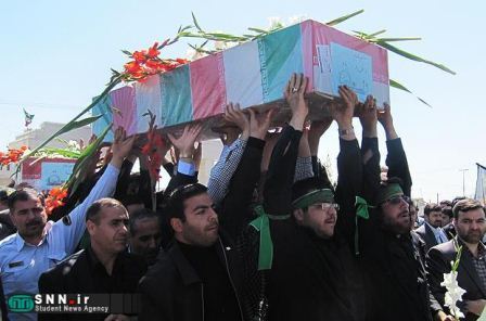 تشییع و خاکسپاری دو شهید گمنام در دانشگاه آزاد اسلامی ارومیه