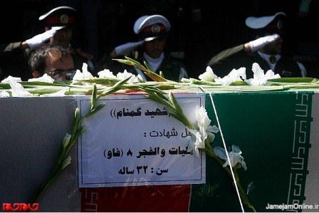 تشییع و خاکسپاری دو شهید گمنام در دانشگاه آزاد اسلامی تبریز