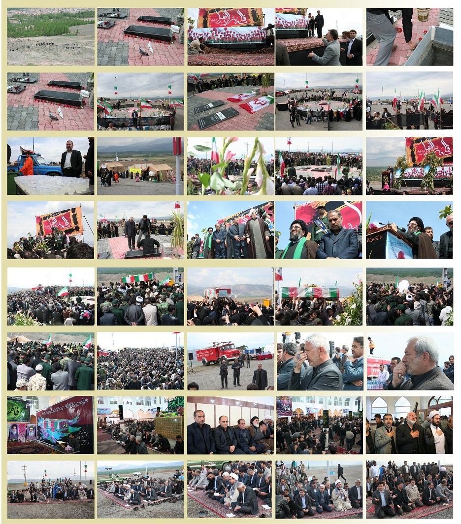 مراسم شب وداع، تشییع و خاکسپاری شهدای گمنام شهرستان خوی