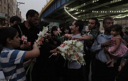 تشییع پیکر ۹۶ شهید دفاع مقدس در شهر اهواز