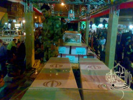 مراسم تشییع پیکر ۹۶ شهید دفاع مقدس در شهر دزفول