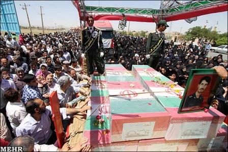 تشییع شهدای دوران دفاع مقدس در شهر خمین