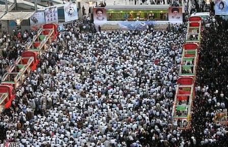 تشییع شهدای دوران دفاع مقدس در شهر قم