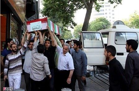 شییع پیکر شهید گمنام در مسجد جامع قلهک