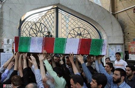 شییع پیکر شهید گمنام در مسجد جامع قلهک