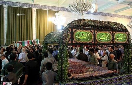 شییع پیکر شهید گمنام در مسجد جامع قلهک