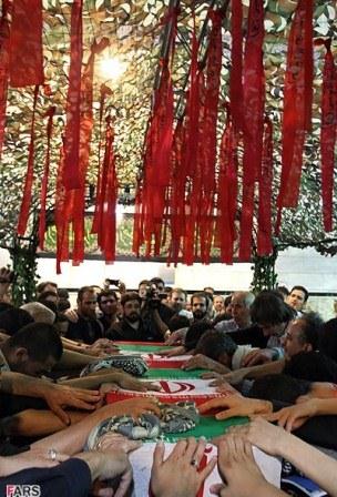 تشییع پیکر شهید گمنام در مسجد جامع قلهک