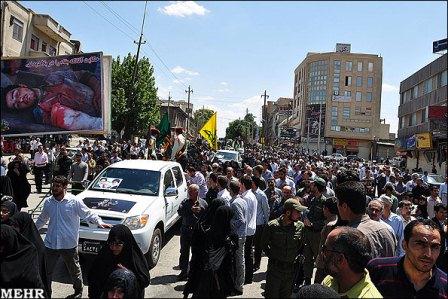 تشییع 6 شهید گمنام در کرمانشاه