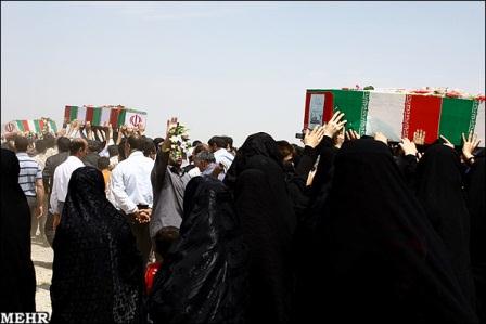 تشییع وخاکسپاری پیکر پاک سه شهید گمنام در شهرستان آذرشهر