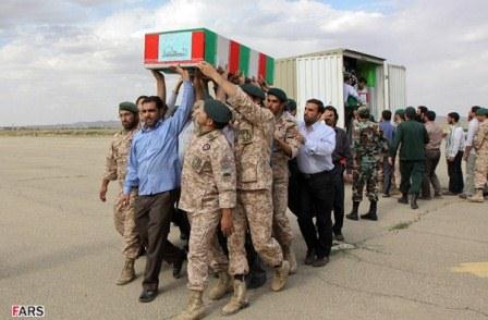 تشییع وخاکسپاری شهدای دفاع مقدس در شهر همدان