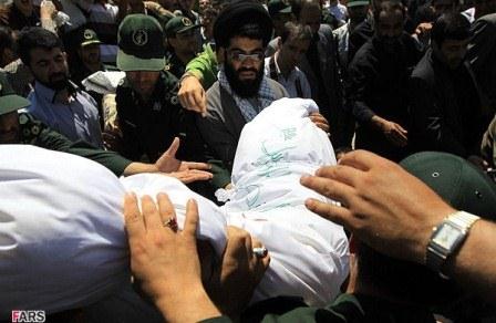 تشییع وخاکسپاری شهدای دفاع مقدس در شهر همدان