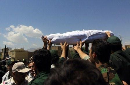 تشییع وخاکسپاری شهدای دفاع مقدس در شهر همدان