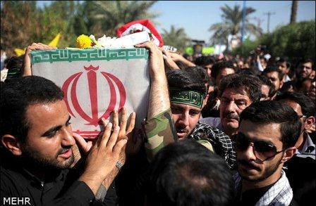 تشییع  و خاکسپاری شهدای گمنام در اهواز