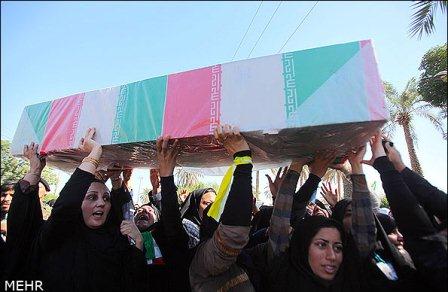 تشییع  و خاکسپاری شهدای گمنام در اهواز