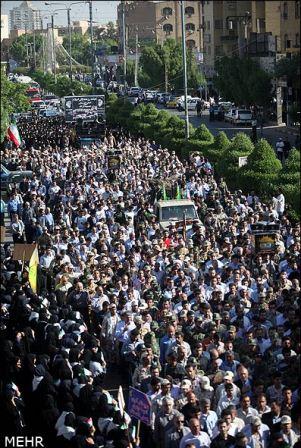 تشییع  و خاکسپاری شهدای گمنام در اهواز