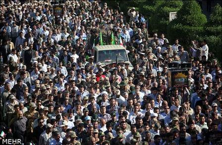 تشییع  و خاکسپاری شهدای گمنام در اهواز