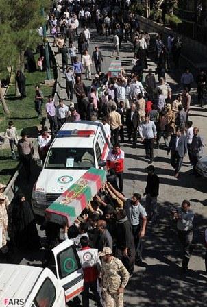 تشییع و خاکسپاری شهیدان گمنام دفاع مقدس در استان ایلام