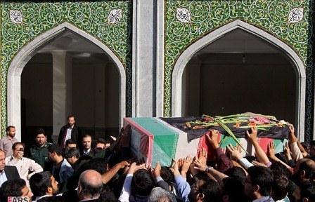 تشییع و خاکسپاری دوشهید گمنام در سازمان جغرافیایی