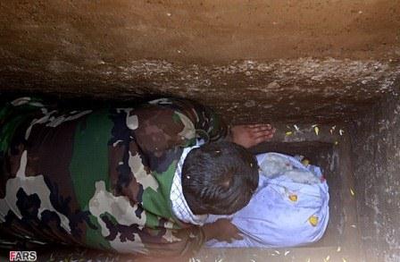 تشییع و خاکسپاری دوشهید گمنام در سازمان جغرافیایی