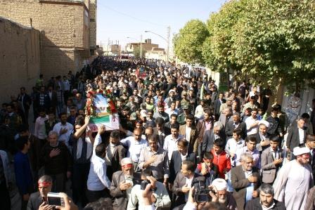 تشییع و خاکسپاری شهدا گمنام در دهاقان اصفهان