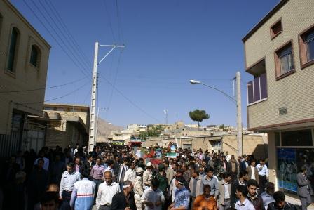 تشییع و خاکسپاری شهدا گمنام در دهاقان اصفهان