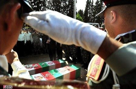 تشییع و خاکسپاری شهدای گمنام در آق قلا استان گلستان