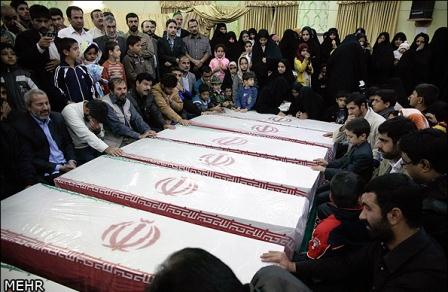 تشییع شهدا در حرم رضوی