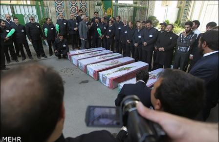 تشییع شهدا در حرم رضوی