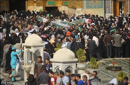 تشییع شهدا در حرم رضوی