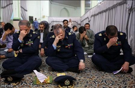 مراسم معنوی دعای ندبه در جوار شهدای نیروی هوایی ارتش