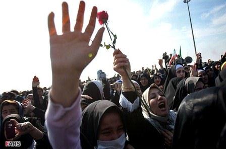 مراسم تبادل شهدا جنگ هشت ساله در شلمچه