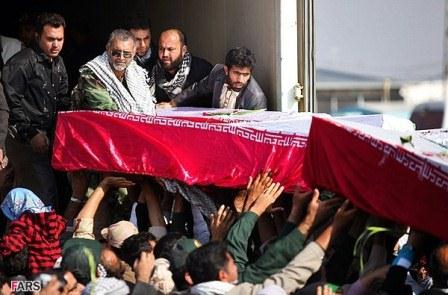 مراسم تبادل شهدا جنگ هشت ساله در شلمچه