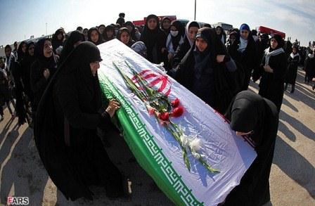 مراسم تبادل شهدا جنگ هشت ساله در شلمچه