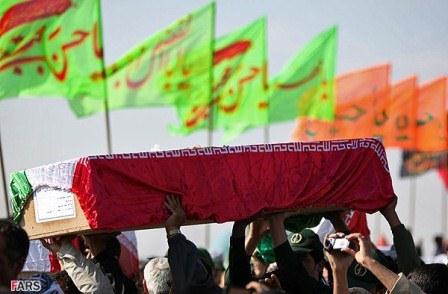 مراسم تبادل شهدا جنگ هشت ساله در شلمچه