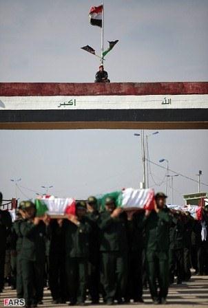 مراسم تبادل شهدا جنگ هشت ساله در شلمچه