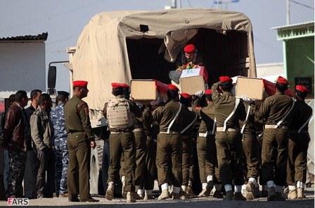 مراسم تبادل شهدا جنگ هشت ساله در شلمچه