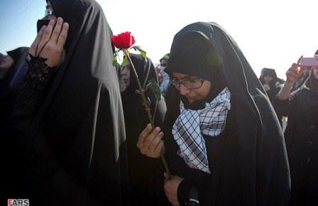 مراسم تبادل شهدا جنگ هشت ساله در شلمچه