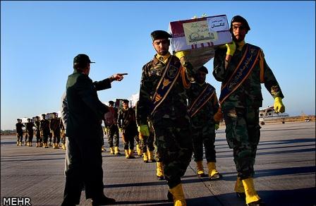 مراسم استفبال از شهدا در بوشهر