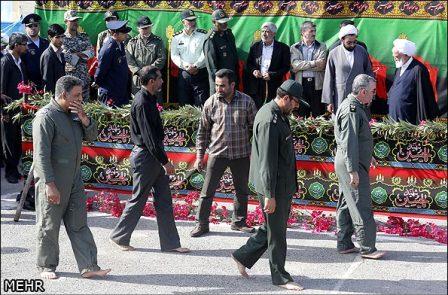 تشییع شهید گمنام در بندر عباس