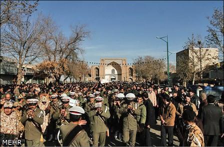 تشییع شهید گمنام در قزوین