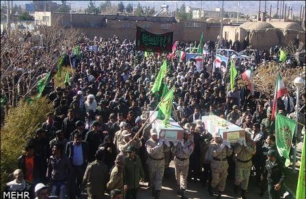 تشییع شهدای گمنام در درمیان بجنورد