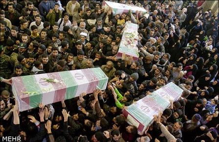 تشییع شهدای گمنام در قائم شهر